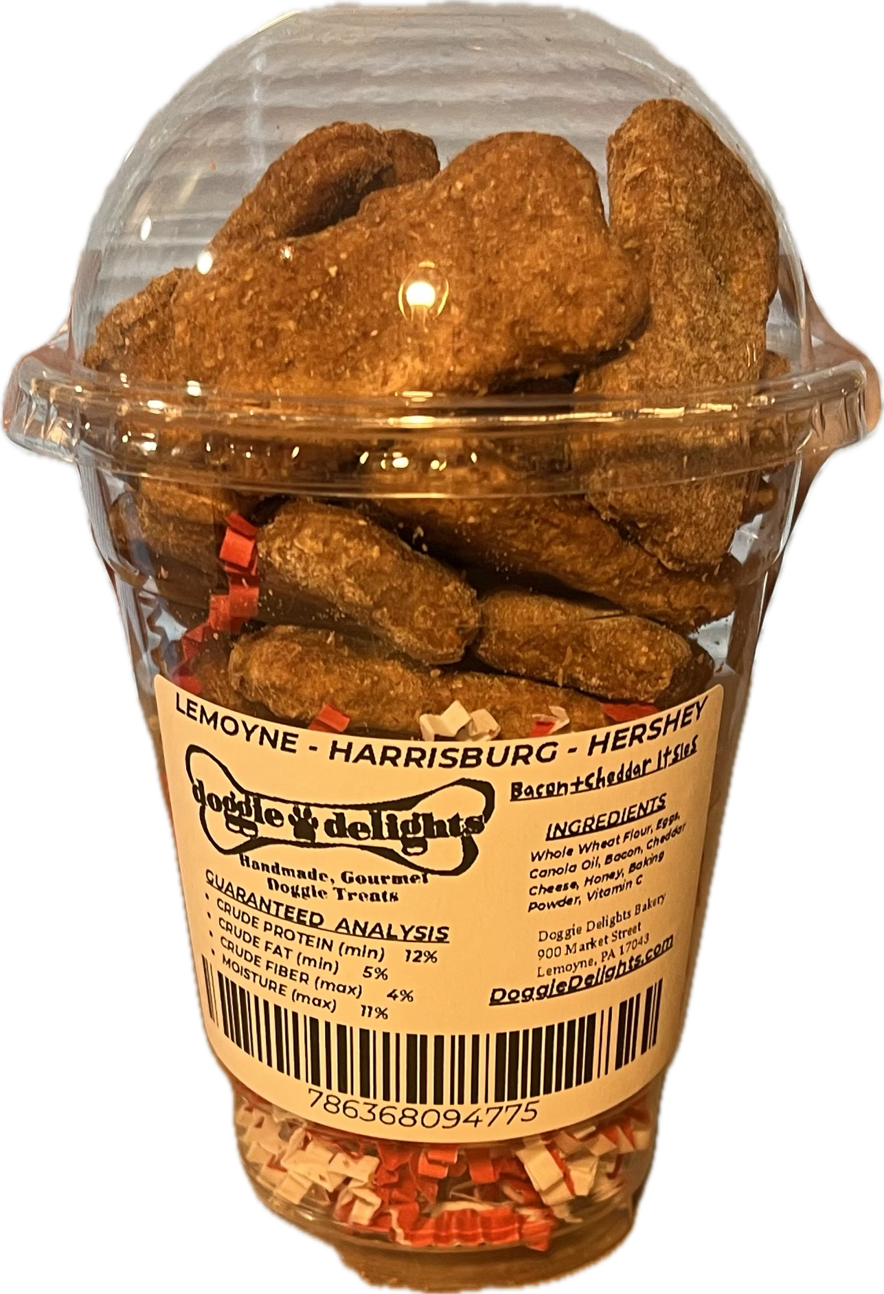 Bacon Cheddar Pup Cups dog treats, 20ct